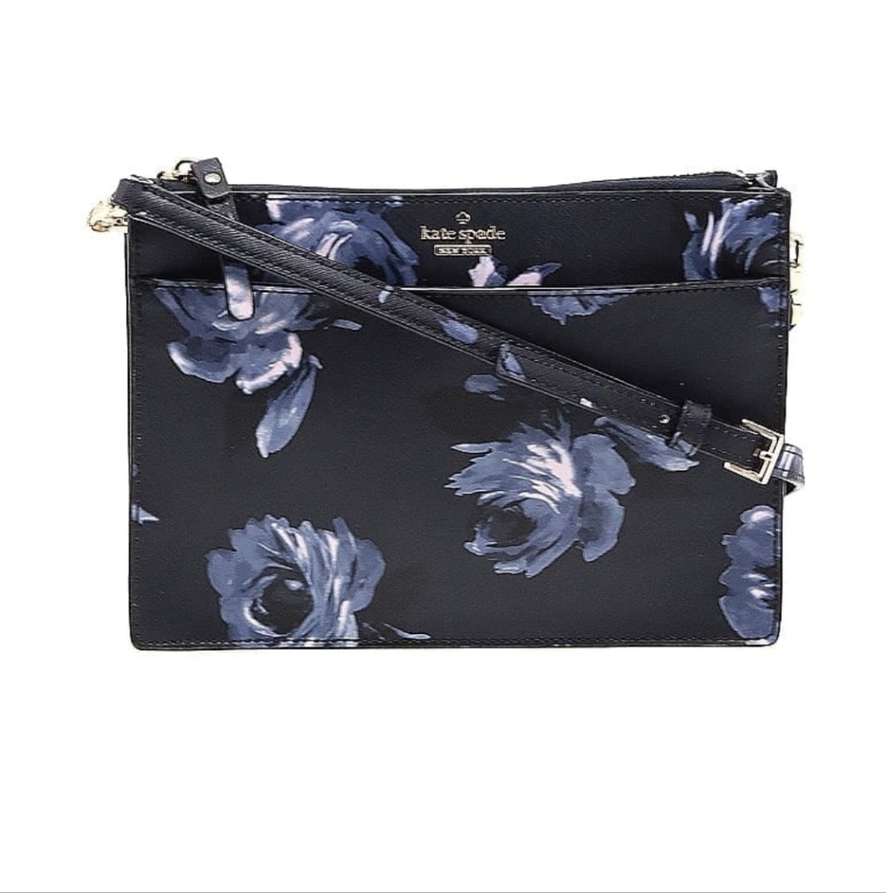 Kate Spade Black Floral Cameron Street Crossbody Bag - Picture 2 of 7